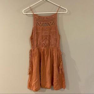 Entro crochet side tassel dress